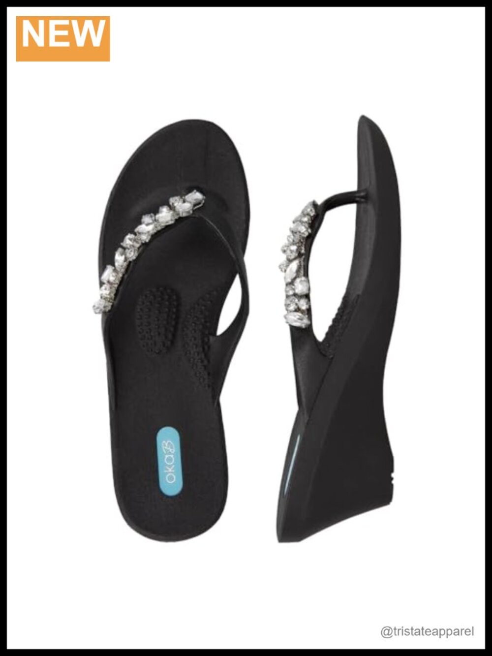 Wedge Heel Flip Flop Thong Sandal with Arch Support Slip Resistant